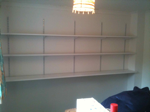 Adjustable book shelves