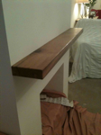 Solid oak floating mantle