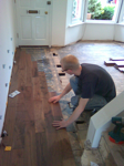 Walnut being fitted
