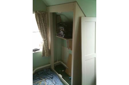 Watertankcupbordduringinstall